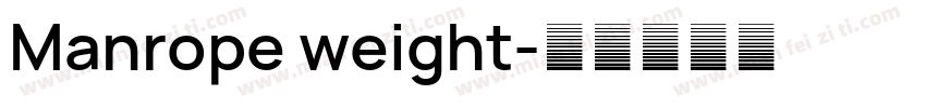 Manrope weight字体转换